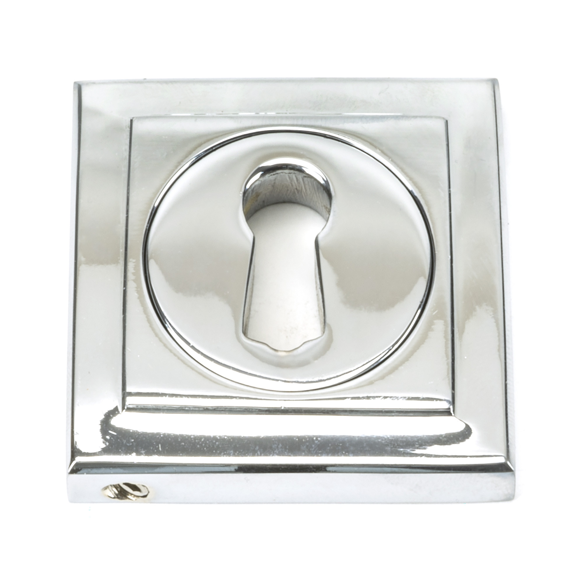polished chrome round escutcheon (square)