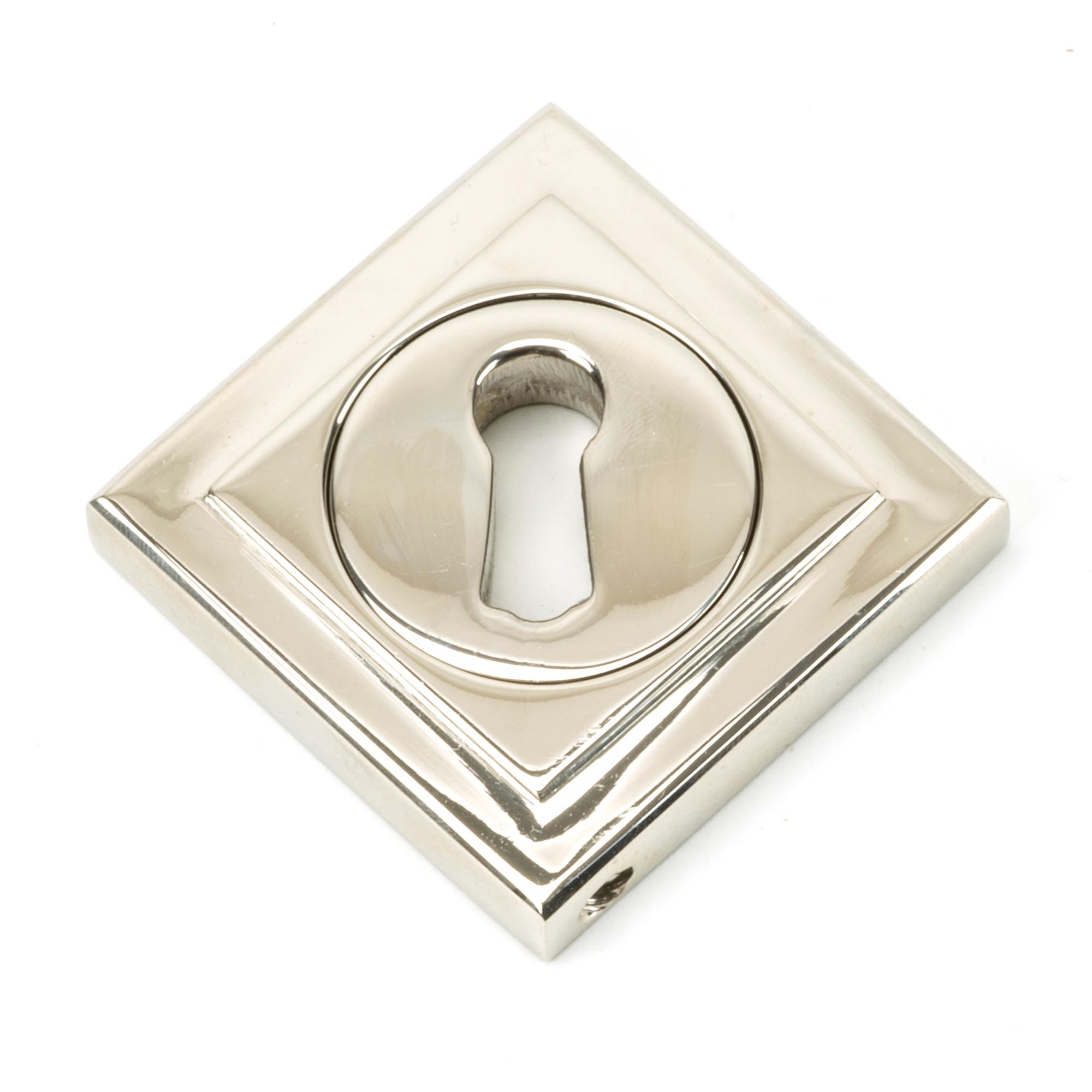 polished nickel round escutcheon (square)