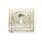 polished nickel round escutcheon (square)