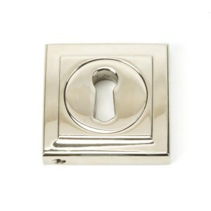 polished nickel round escutcheon (square)
