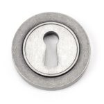 pewter round escutcheon (plain)