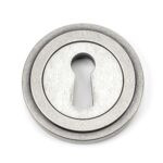 pewter round escutcheon (art deco)
