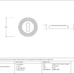 pewter round escutcheon (beehive)
