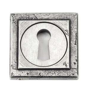 pewter round escutcheon (square)