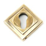 aged brass round euro escutcheon (square)