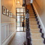 aged brass round euro escutcheon (square)