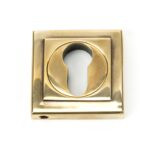 aged brass round euro escutcheon (square)