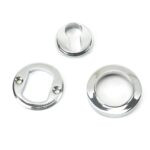 polished chrome round euro escutcheon (plain)