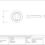 polished chrome round euro escutcheon (plain)
