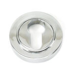 polished chrome round euro escutcheon (plain)