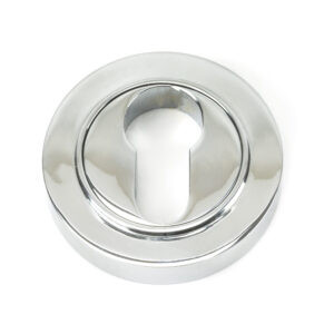 polished chrome round euro escutcheon (plain)