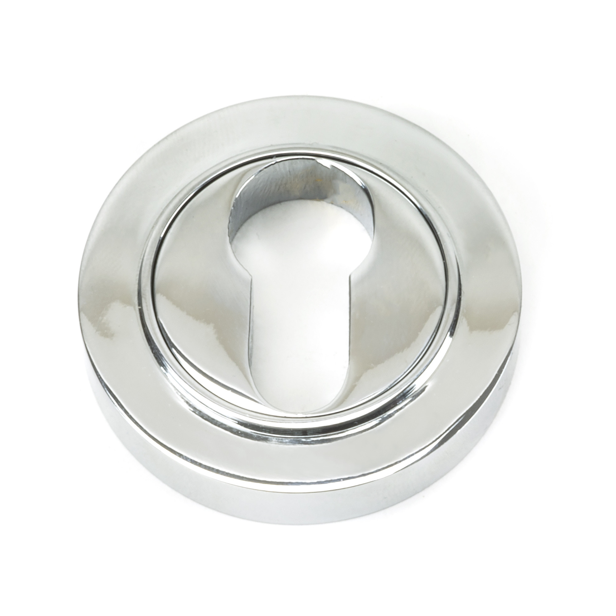 polished chrome round euro escutcheon (plain)