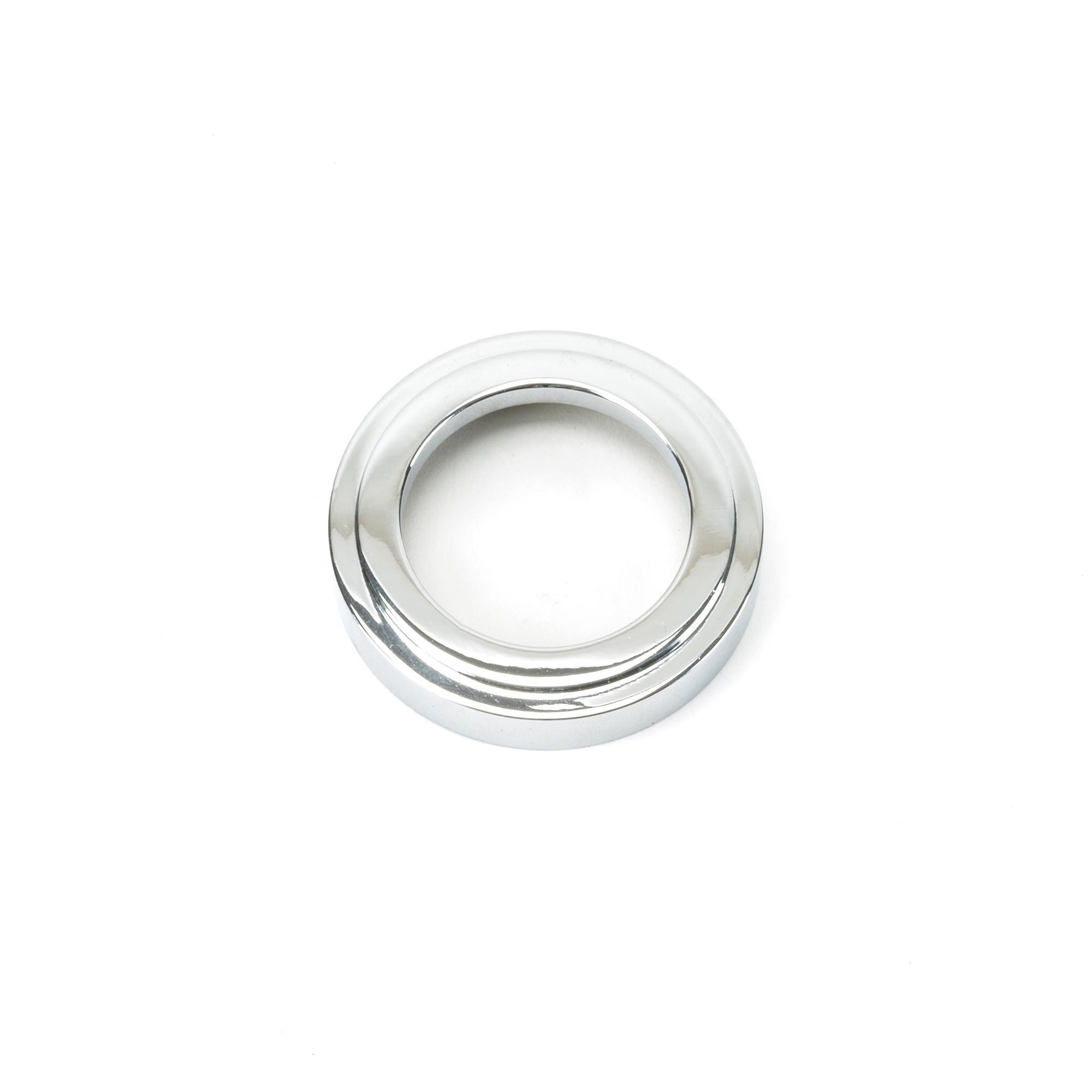 polished chrome round euro escutcheon (art deco)