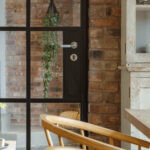 polished chrome round euro escutcheon (art deco)