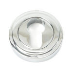 polished chrome round euro escutcheon (art deco)