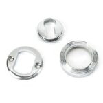 polished chrome round euro escutcheon (beehive)
