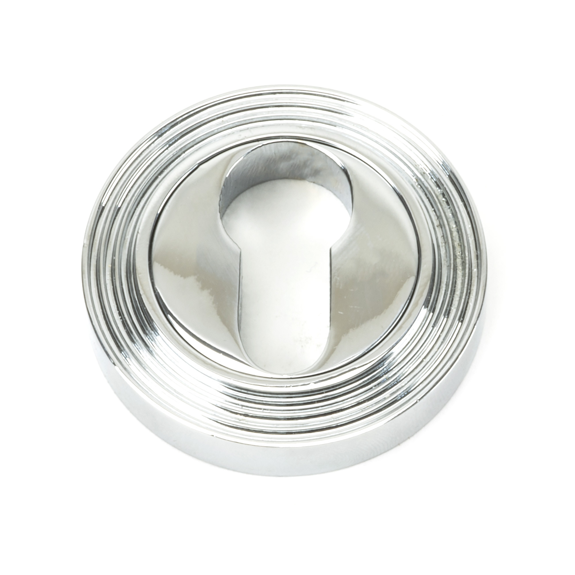polished chrome round euro escutcheon (beehive)