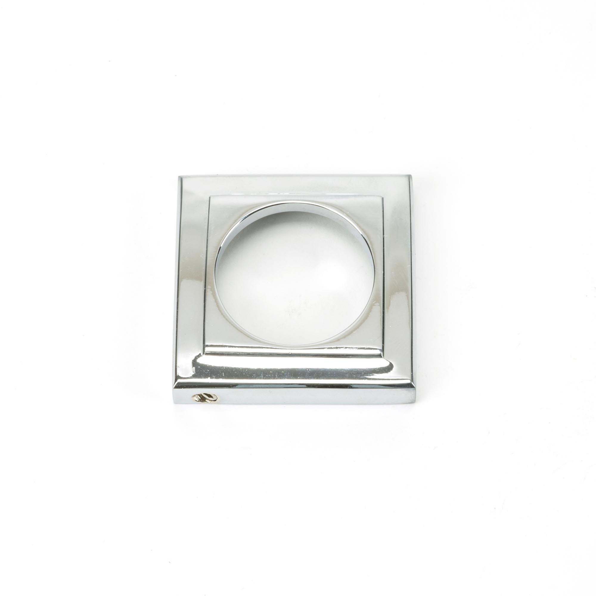 polished chrome round euro escutcheon (square)