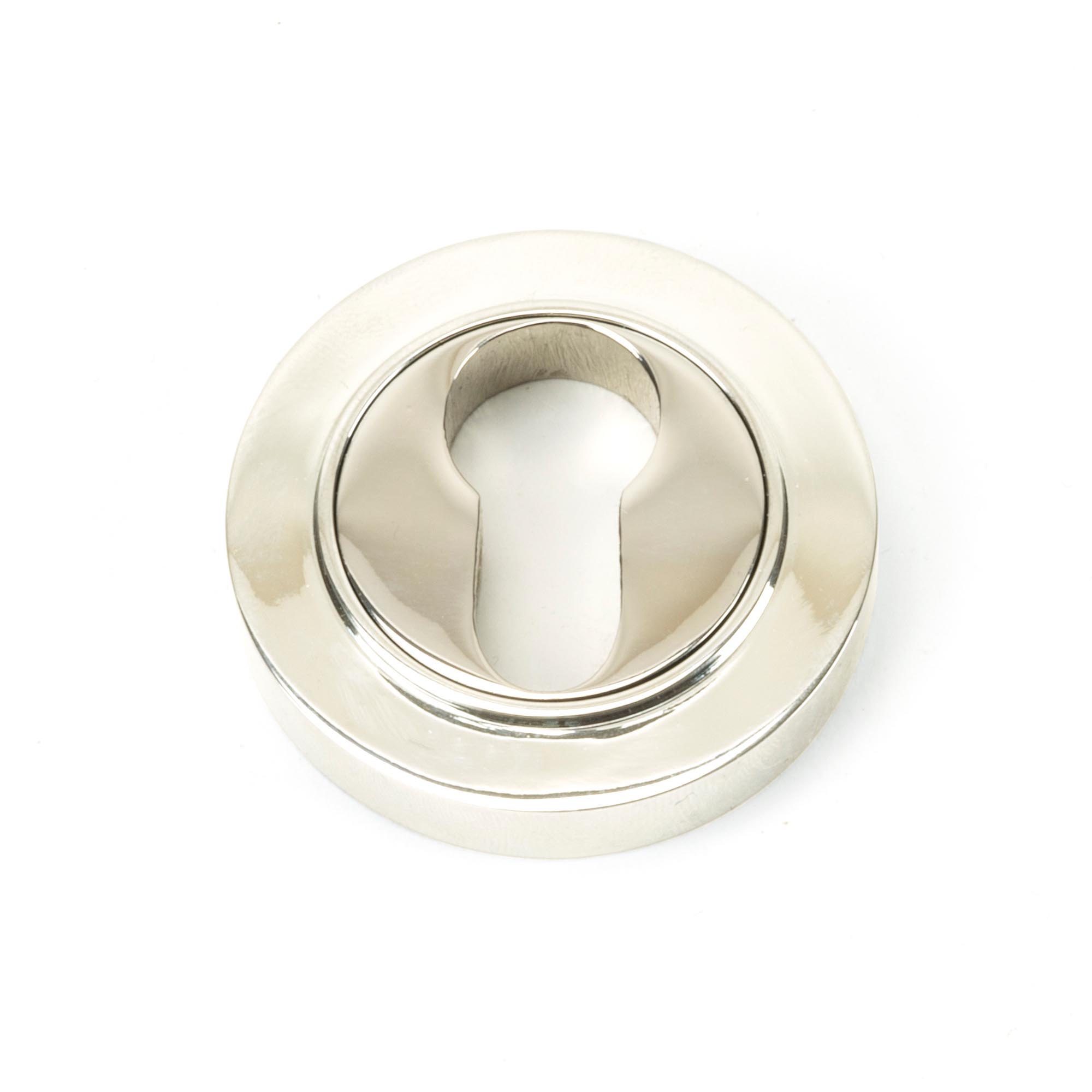 polished nickel round euro escutcheon (plain)