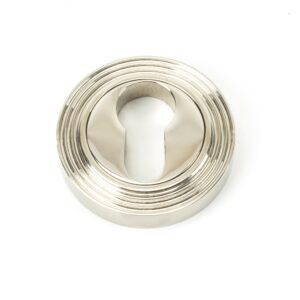 polished nickel round euro escutcheon (beehive)