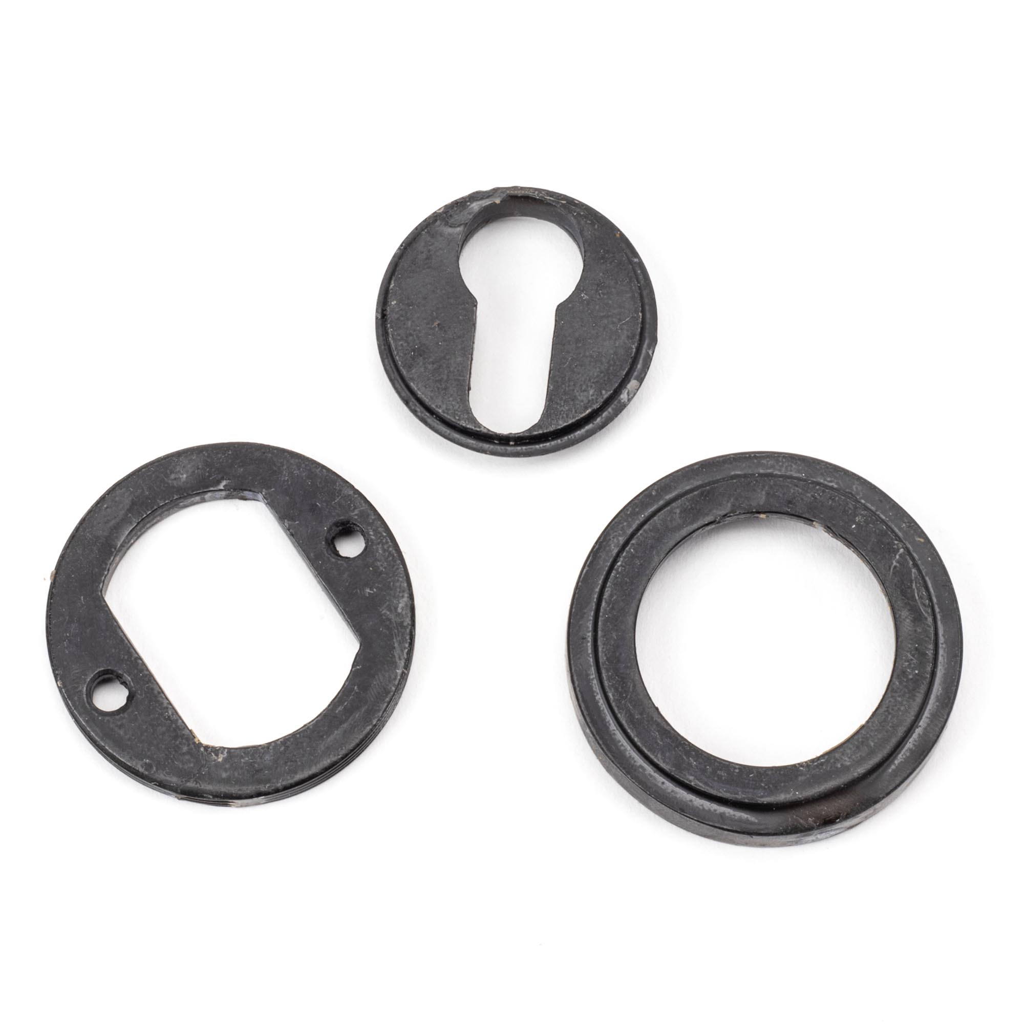 external beeswax round euro escutcheon (art deco)