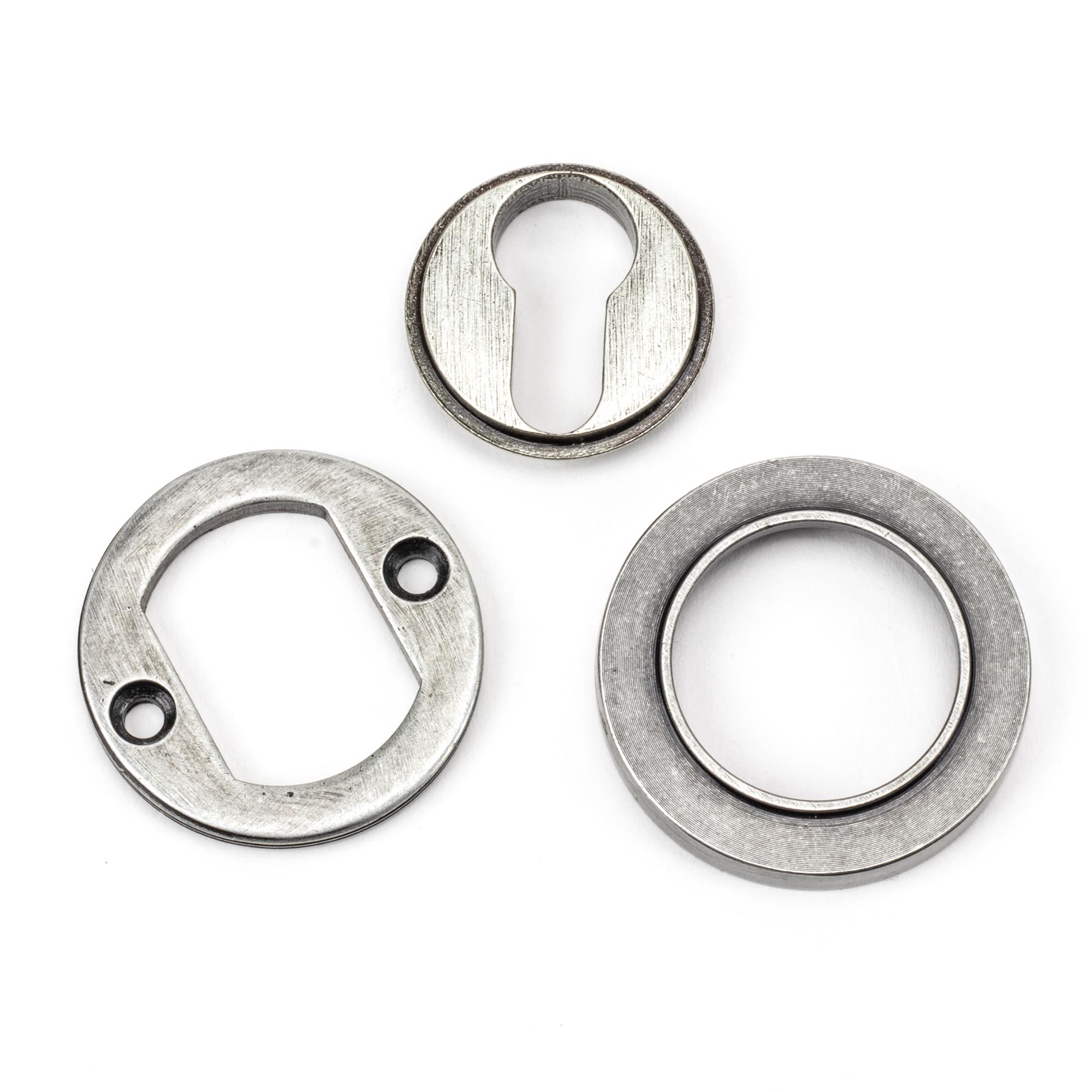 pewter round euro escutcheon (plain)