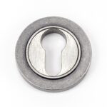 pewter round euro escutcheon (plain)