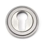 pewter round euro escutcheon (art deco)