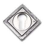pewter round euro escutcheon (square)