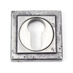 pewter round euro escutcheon (square)
