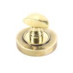 aged brass round thumbturn set (plain)