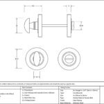 aged brass round thumbturn set (plain)