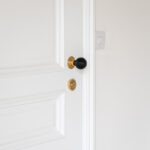 aged brass round thumbturn set (plain)