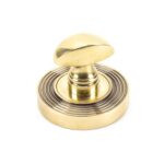 aged brass round thumbturn set (beehive)