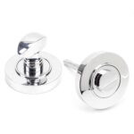 polished chrome round thumbturn set (plain)