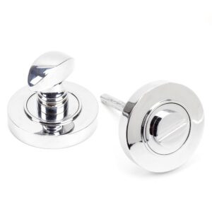 polished chrome round thumbturn set (plain)