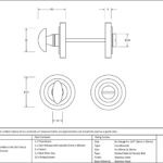 polished chrome round thumbturn set (art deco)