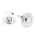 polished chrome round thumbturn set (art deco)