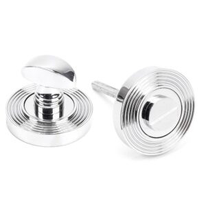 polished chrome round thumbturn set (beehive)