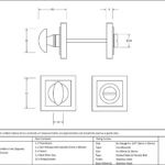 polished chrome round thumbturn set (square)