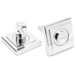 polished chrome round thumbturn set (square)