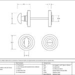 polished nickel round thumbturn set (art deco)