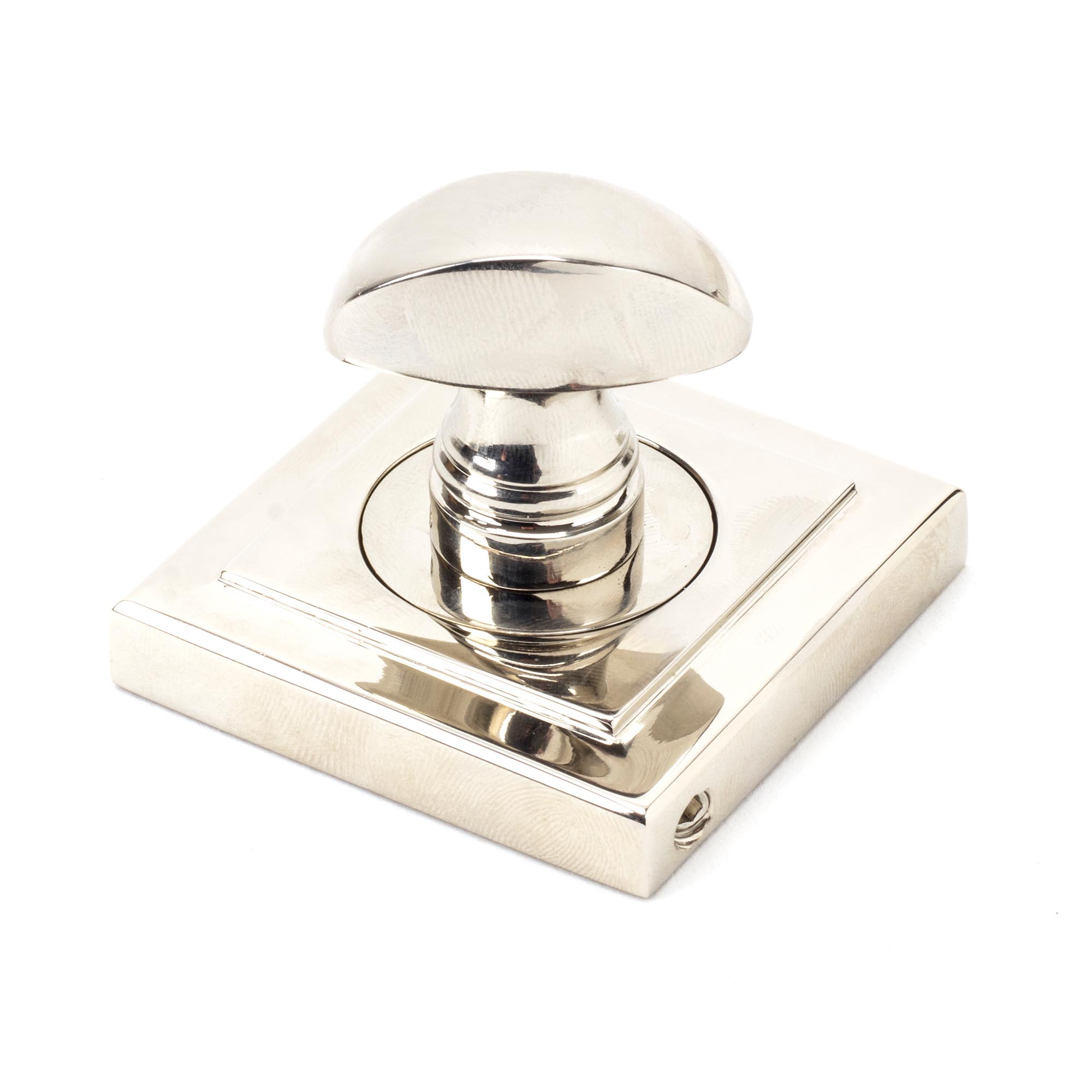 polished nickel round thumbturn set (square)