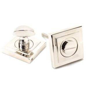 polished nickel round thumbturn set (square)