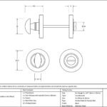 black round thumbturn set (plain)