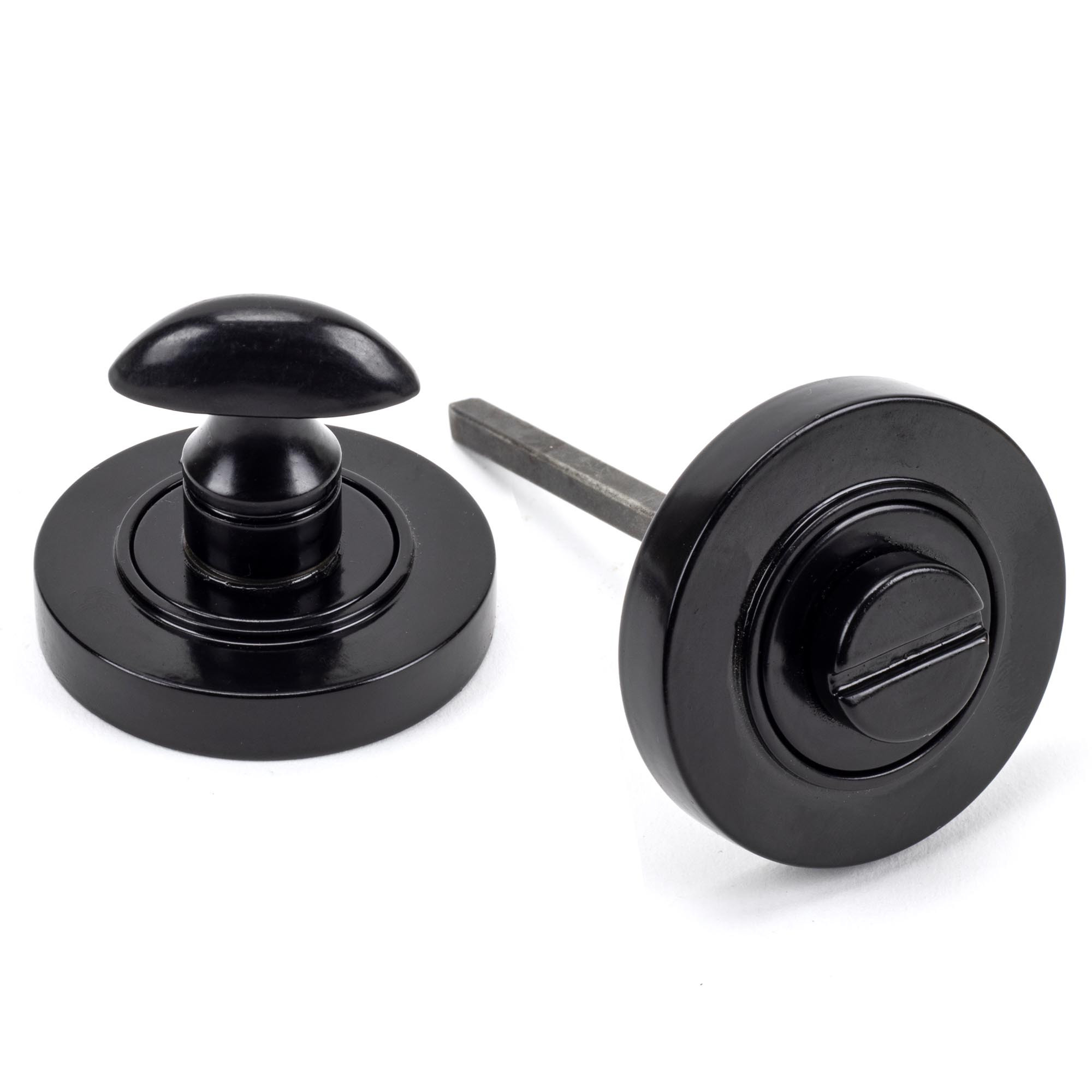 black round thumbturn set (plain)