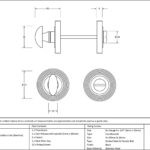 black round thumbturn set (beehive)