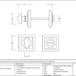 black round thumbturn set (square)