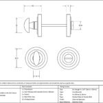 external beeswax round thumbturn set (art deco)
