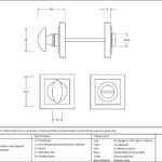 external beeswax round thumbturn set (square)